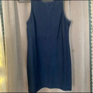 Forever 21 Womens sleeveless dark denim dress Size LG